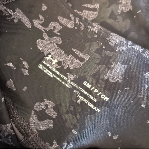 ❤️ Under Armour Black and Gray Compression Leggings S - Picture 5 of 10